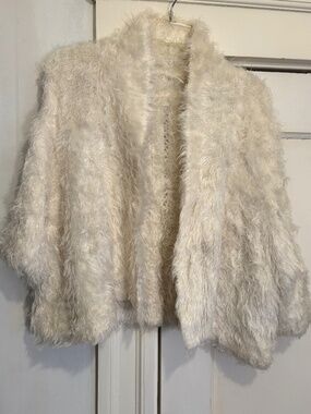 Anthropologie Knitted & Knotted Alpaca Blend Fuzzy Jacket
